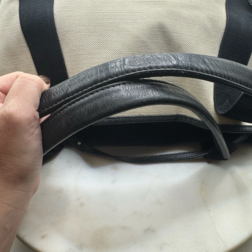 Balenciaga Paris Black and Cream Small Tote Authentic